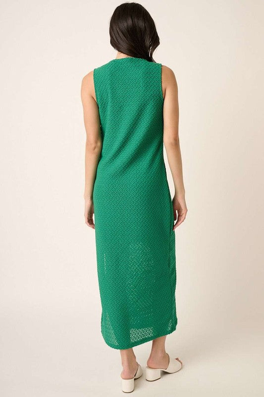 New Side Slit Round Neck Sleeveless Dress For Women – Elegant, Timeless, Chic, and Versatile Summer Dress For Any Occasion