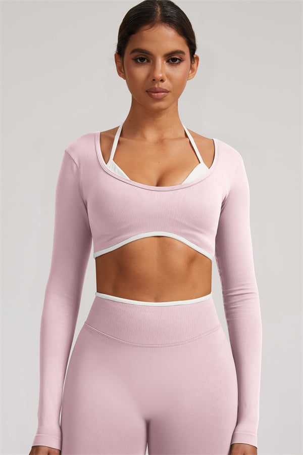 The Elevate Long Sleeve Crop top Leggings 2-Piece Set
