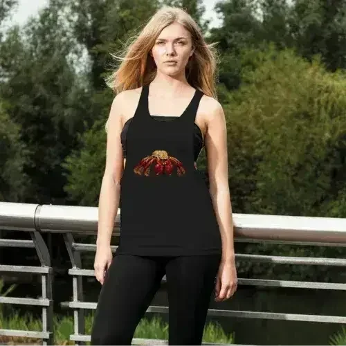 Red Crab Women's Loose Racerback Tank Top