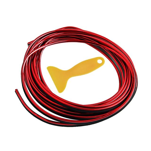 5M Car Dashboard Door Edge Insert Trim Styling Interior Decorative Moulding Universal Auto Accessories Insert Strip With Scraper Universal Car Gap Fillers Automobile Moulding Line Decorative Accessories Automobile Motor Exterior Decoration Moulding Trim