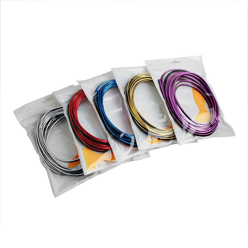 5M Car Dashboard Door Edge Insert Trim Styling Interior Decorative Moulding Universal Auto Accessories Insert Strip With Scraper Universal Car Gap Fillers Automobile Moulding Line Decorative Accessories Automobile Motor Exterior Decoration Moulding Trim