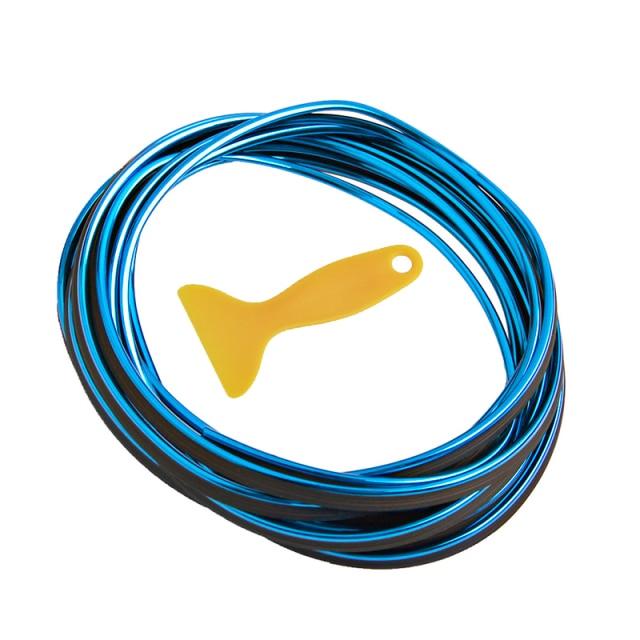 5M Car Dashboard Door Edge Insert Trim Styling Interior Decorative Moulding Universal Auto Accessories Insert Strip With Scraper Universal Car Gap Fillers Automobile Moulding Line Decorative Accessories Automobile Motor Exterior Decoration Moulding Trim
