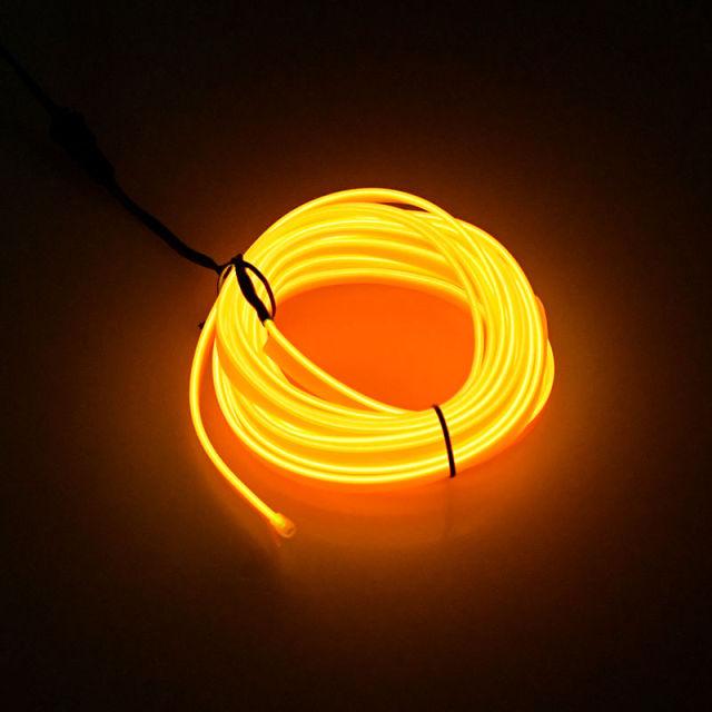5m Car Interior Accessories Atmosphere Lamp EL Cold Light Line With USB Meters Car Interior Lighting Auto LED Strip Decorative Dashboard Console Wire Rope Auto Atmosphere Decorative Lamp Flexible Neon Light Auto LED Ambient Lights Multicolor Ambient Light