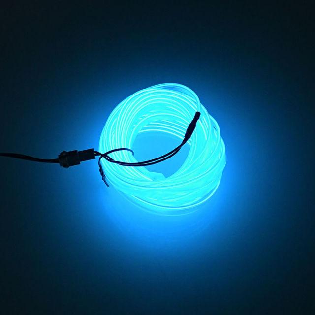 5m Car Interior Accessories Atmosphere Lamp EL Cold Light Line With USB Meters Car Interior Lighting Auto LED Strip Decorative Dashboard Console Wire Rope Auto Atmosphere Decorative Lamp Flexible Neon Light Auto LED Ambient Lights Multicolor Ambient Light