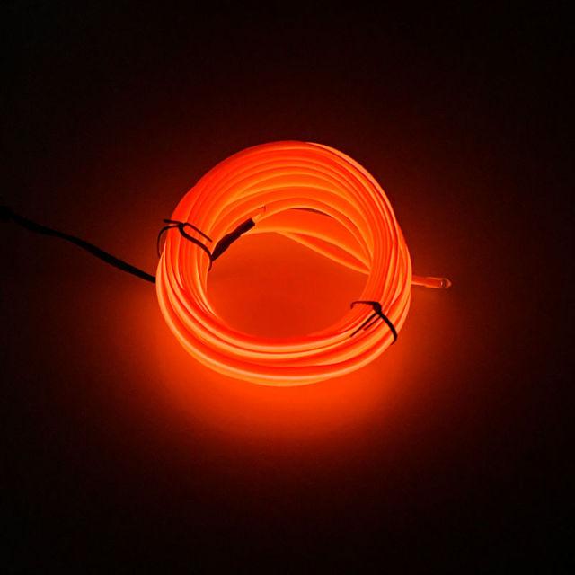 5m Car Interior Accessories Atmosphere Lamp EL Cold Light Line With USB Meters Car Interior Lighting Auto LED Strip Decorative Dashboard Console Wire Rope Auto Atmosphere Decorative Lamp Flexible Neon Light Auto LED Ambient Lights Multicolor Ambient Light