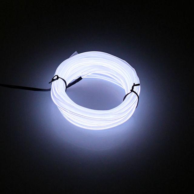 5m Car Interior Accessories Atmosphere Lamp EL Cold Light Line With USB Meters Car Interior Lighting Auto LED Strip Decorative Dashboard Console Wire Rope Auto Atmosphere Decorative Lamp Flexible Neon Light Auto LED Ambient Lights Multicolor Ambient Light