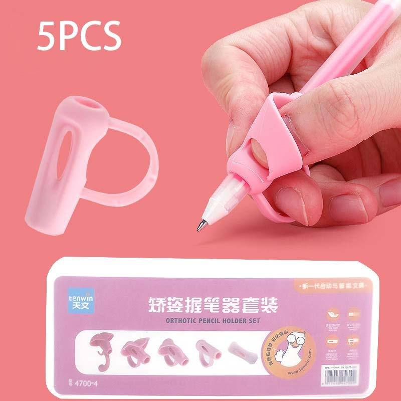 5Pcs Children Writing Pencil Holder Kids Learning Practice Pen Aid Grip Posture Correction Device Child Writing Tools Pencil for Kids Handwriting Aid Correction Tool