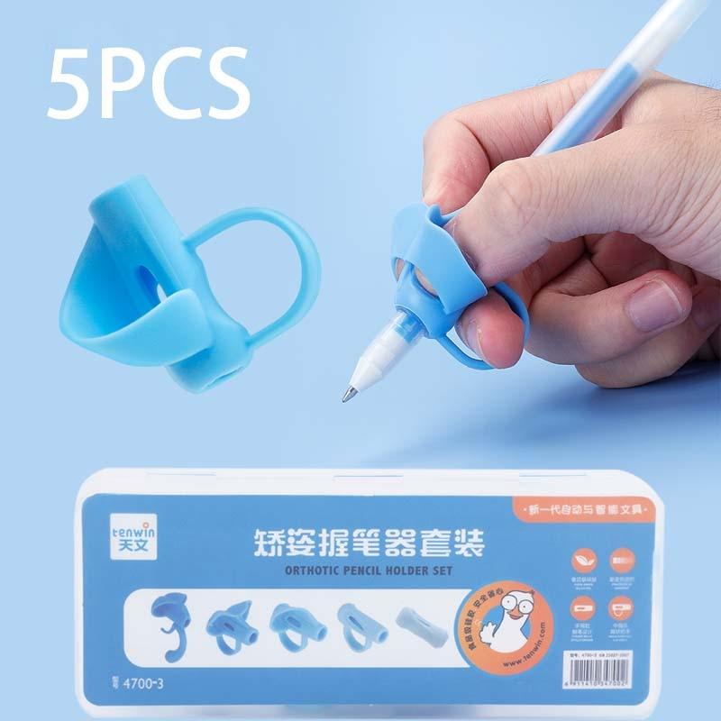 5Pcs Children Writing Pencil Holder Kids Learning Practice Pen Aid Grip Posture Correction Device Child Writing Tools Pencil for Kids Handwriting Aid Correction Tool