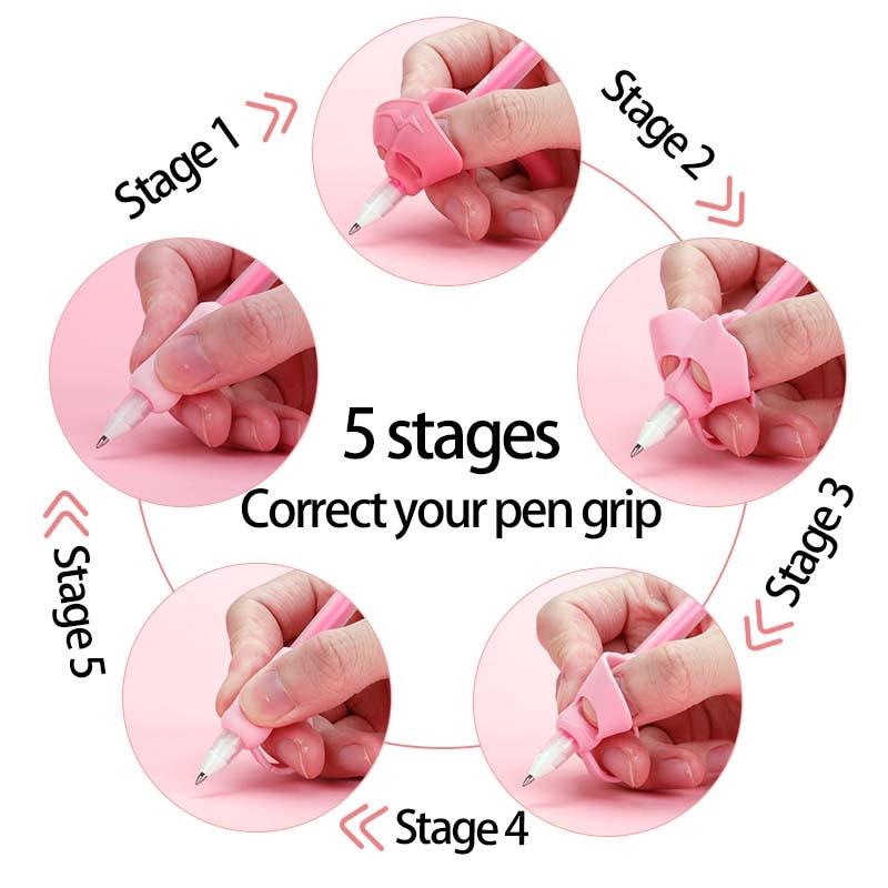 5Pcs Children Writing Pencil Holder Kids Learning Practice Pen Aid Grip Posture Correction Device Child Writing Tools Pencil for Kids Handwriting Aid Correction Tool