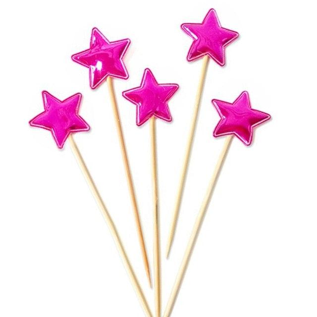 5PCs Love Happy Birthday Cake Toppers Heart Stars And Crown Stars In Various Shapes And Colors Acrylic Cake Topper Happy Birthday Cake Topper Cake Decoration Crown Stars Cupcake Topper Flags For Wedding Kids Birthday Party Supplies Cake Decoration