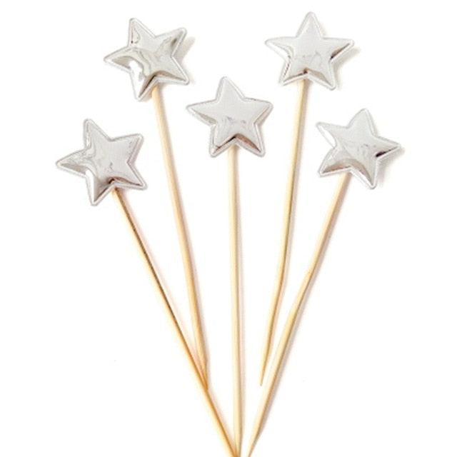 5PCs Love Happy Birthday Cake Toppers Heart Stars And Crown Stars In Various Shapes And Colors Acrylic Cake Topper Happy Birthday Cake Topper Cake Decoration Crown Stars Cupcake Topper Flags For Wedding Kids Birthday Party Supplies Cake Decoration