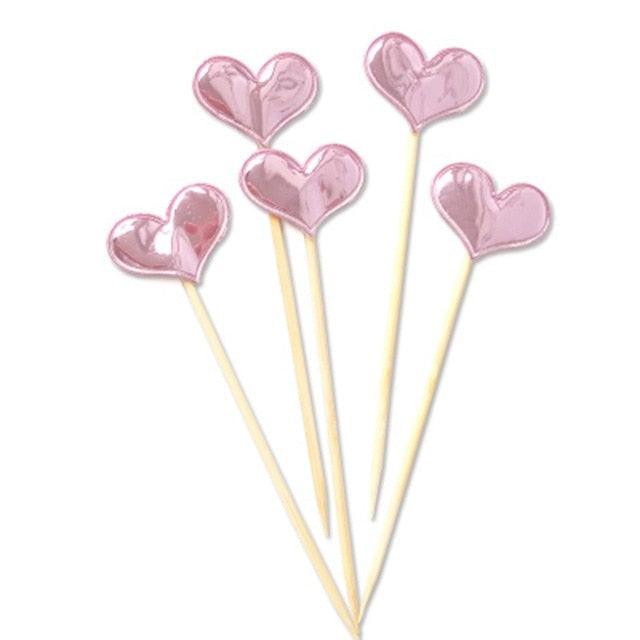 5PCs Love Happy Birthday Cake Toppers Heart Stars And Crown Stars In Various Shapes And Colors Acrylic Cake Topper Happy Birthday Cake Topper Cake Decoration Crown Stars Cupcake Topper Flags For Wedding Kids Birthday Party Supplies Cake Decoration