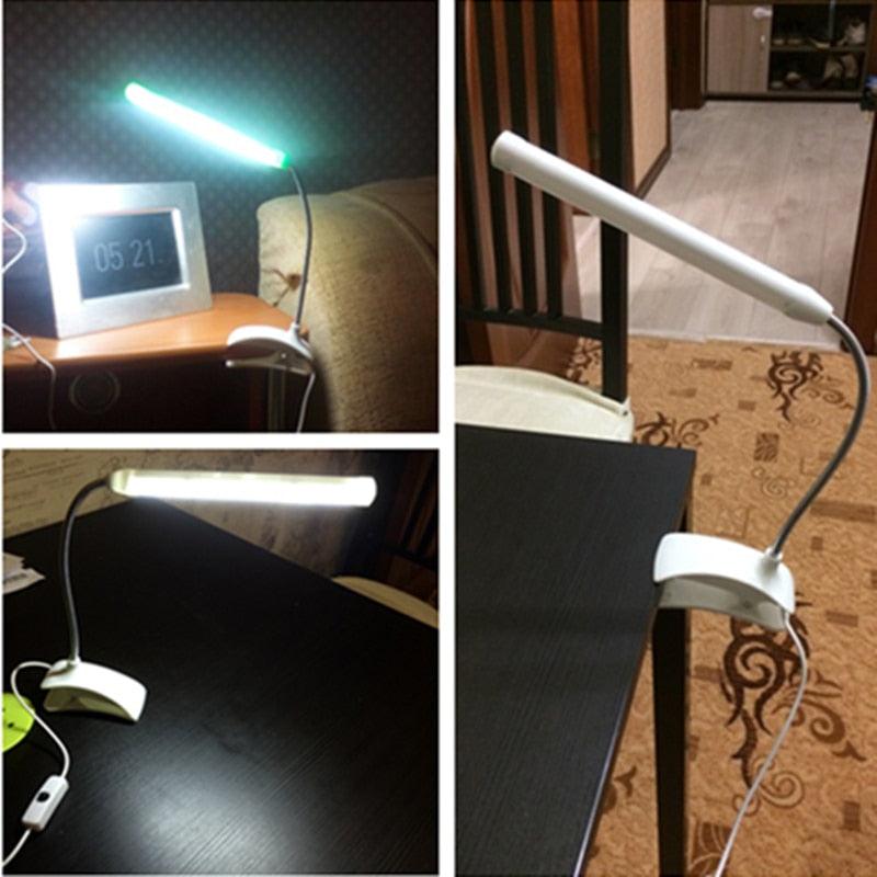 5V USB Led Desk Lamp With Clip Flexible Table Lamp 13Leds For Bedside Book Reading Study Office Work Children Night Light Decorative Table Lamp Cute Study Lamps for Bedroom Décor