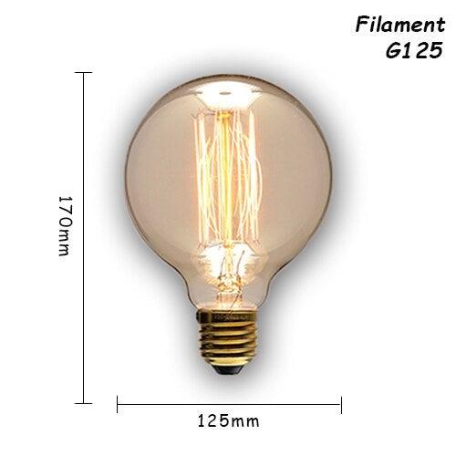 6 pcs/lot Edison Light Bulb Vintage Lamp For Home Bedroom Living Room Decor Vintage Bulbs Antique Style Incandescent Light Bulbs For Chandeliers Wall