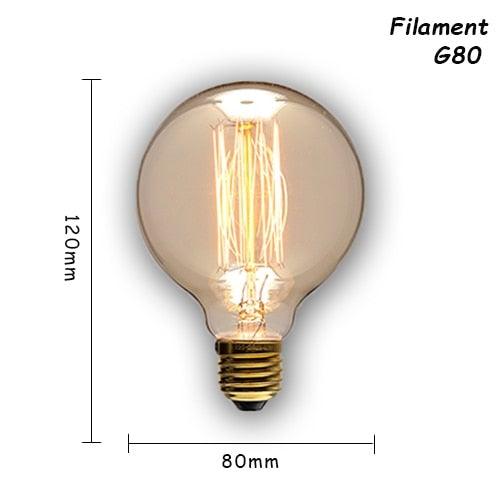 6 pcs/lot Edison Light Bulb Vintage Lamp For Home Bedroom Living Room Decor Vintage Bulbs Antique Style Incandescent Light Bulbs For Chandeliers Wall