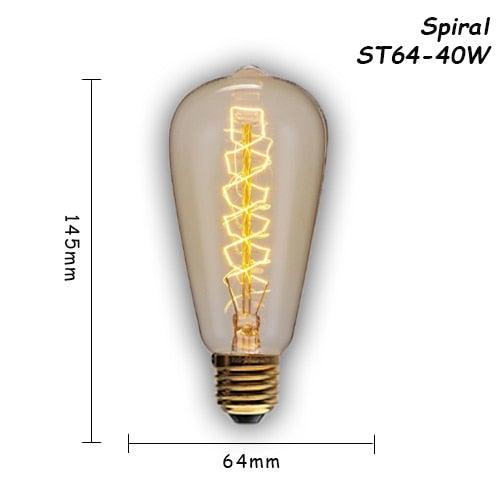 6 pcs/lot Edison Light Bulb Vintage Lamp For Home Bedroom Living Room Decor Vintage Bulbs Antique Style Incandescent Light Bulbs For Chandeliers Wall