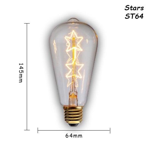 6 pcs/lot Edison Light Bulb Vintage Lamp For Home Bedroom Living Room Decor Vintage Bulbs Antique Style Incandescent Light Bulbs For Chandeliers Wall