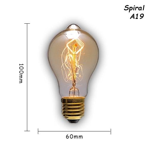 6 pcs/lot Edison Light Bulb Vintage Lamp For Home Bedroom Living Room Decor Vintage Bulbs Antique Style Incandescent Light Bulbs For Chandeliers Wall