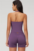 The Empower Halter Crop Top Shorts 2-Piece Set