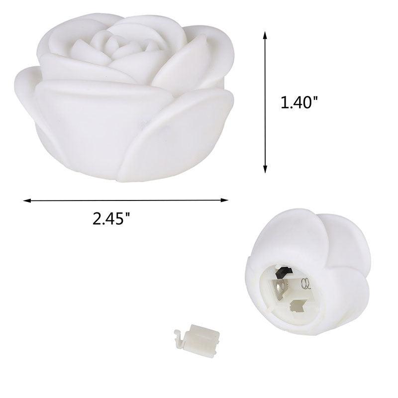 6/12pcs LED Candle Light Simulation Rose Romantic Holiday Party Wedding Confession with Reusable Night Decoration Colorful Light Flameless LED Tea Lights Candle Romantic Love Rose Shape LED Candle