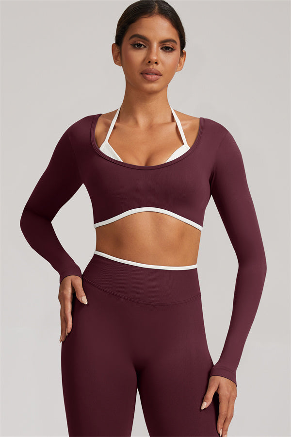 The Elevate Long Sleeve Crop top Leggings 2-Piece Set