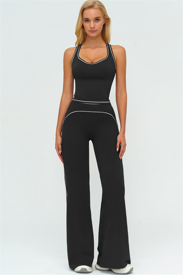 The Amara Crop Top Flared Leggings 2-Piece Set