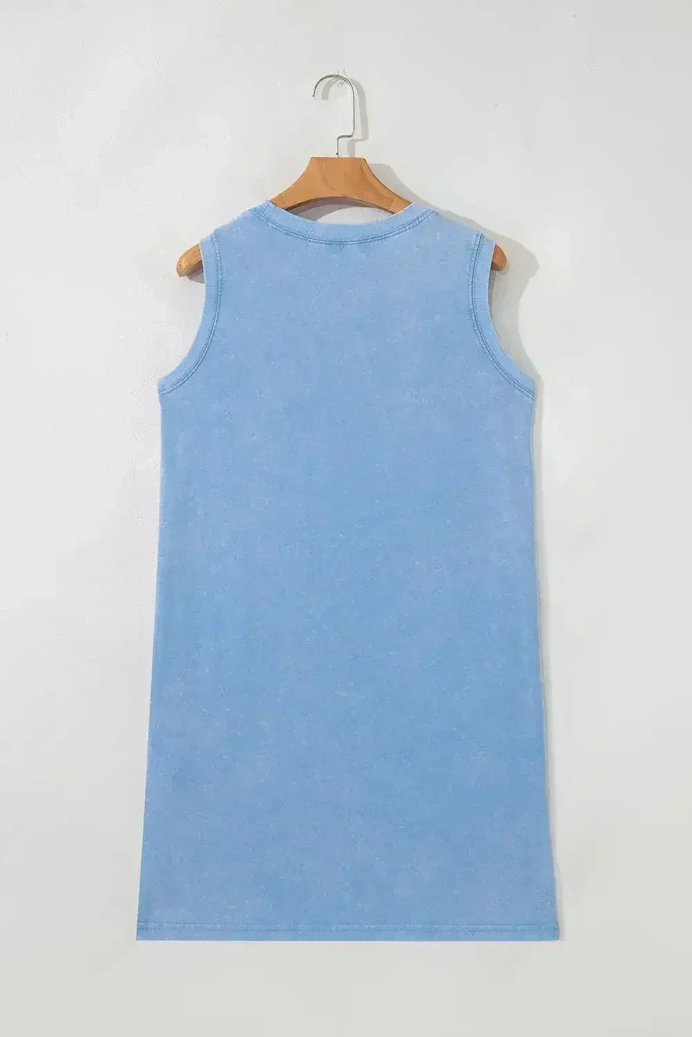 Beau Blue Mineral Wash Pocket Tank Mini Dress