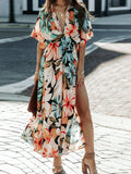 Floral Half Sleeve Dress Classic & Elegant Everyday Style Dress Timeless Dress For Summer