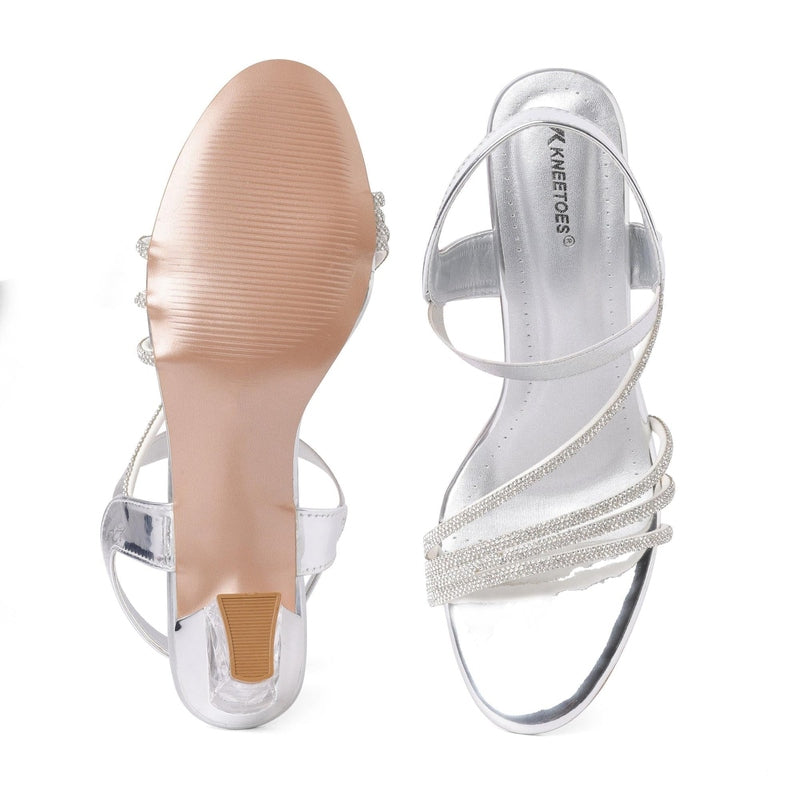 Lumina - Silver Block Heels