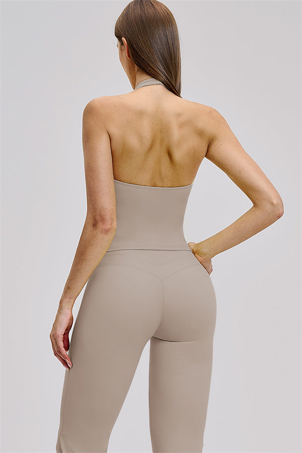 The Stride Crop Top Flared Leggings 2-Piece Set