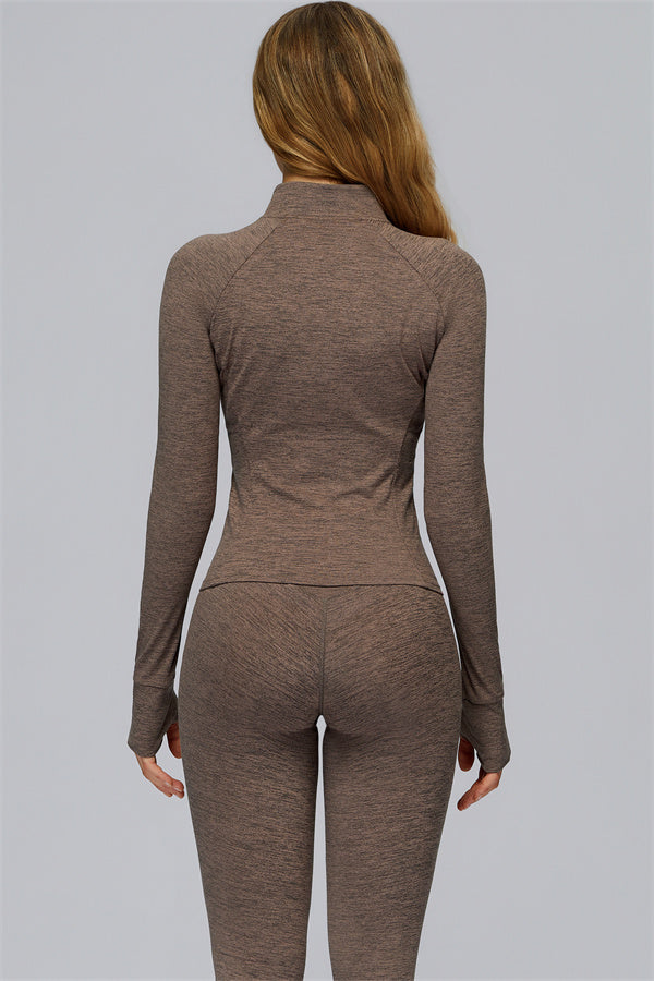 The Radiance Jacket Racerback Sports Bra Leggings 3-Piece Set