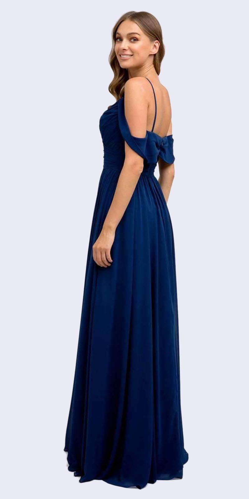 Juliet 676 Cold-Shoulder Formal A-line Dress