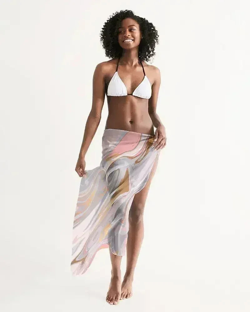 Sheer Love Marble Swimsuit Cover Up