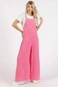 Textured Wide Leg Overalls – Stylish 100% Cotton Jumpsuit | Femstylo