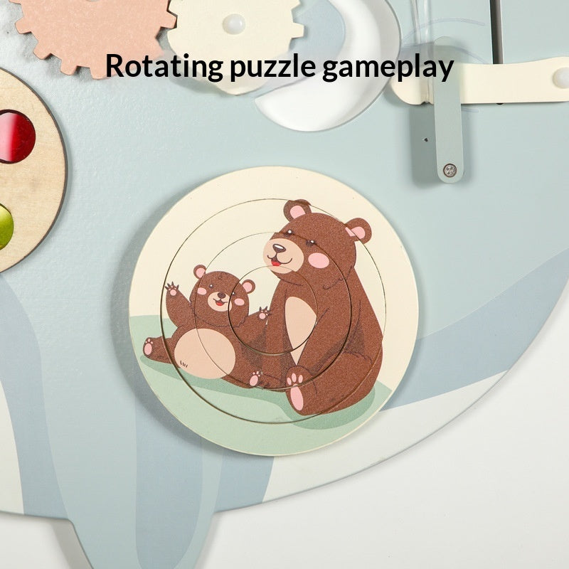 Kids Bedroom Busy Board Educational Wooden Toy