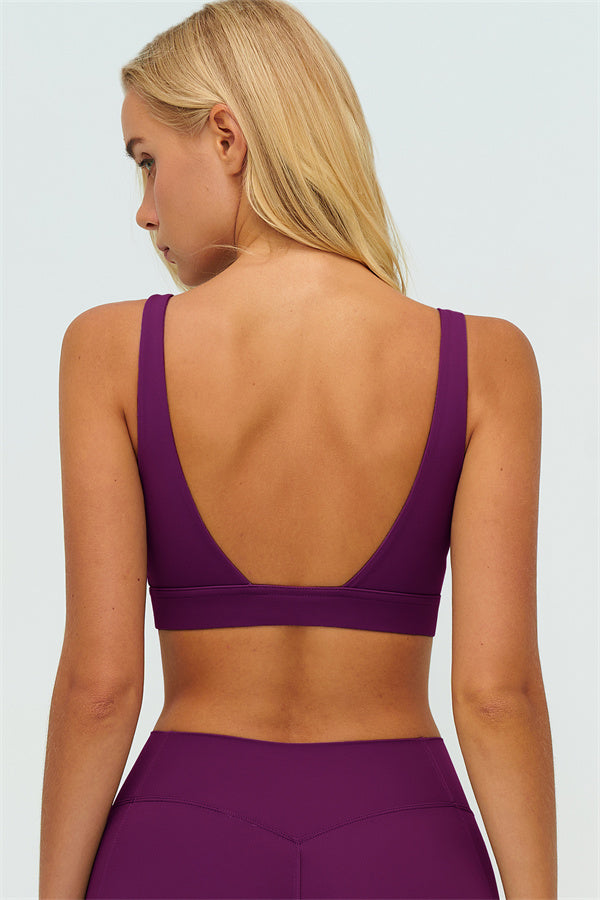 The Lushness V-Back Sports Bra Flared Leggings 2-Piece Set