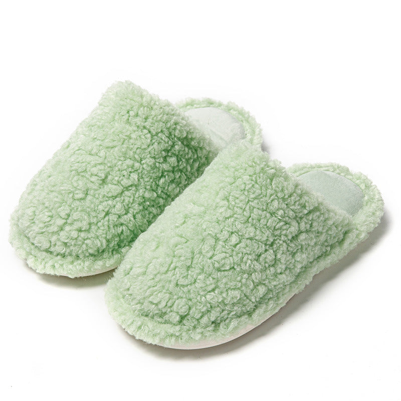Comfortable Cotton Slippers Home Women Winter Indoor Non-Slip Warmth Shoes Couple Plush Slippers Unisex Men's And Women's House Slippers Indoor Memory Foam Cotton Slippers