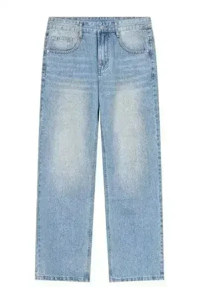Washed Mid Rise Jeans with Pockets