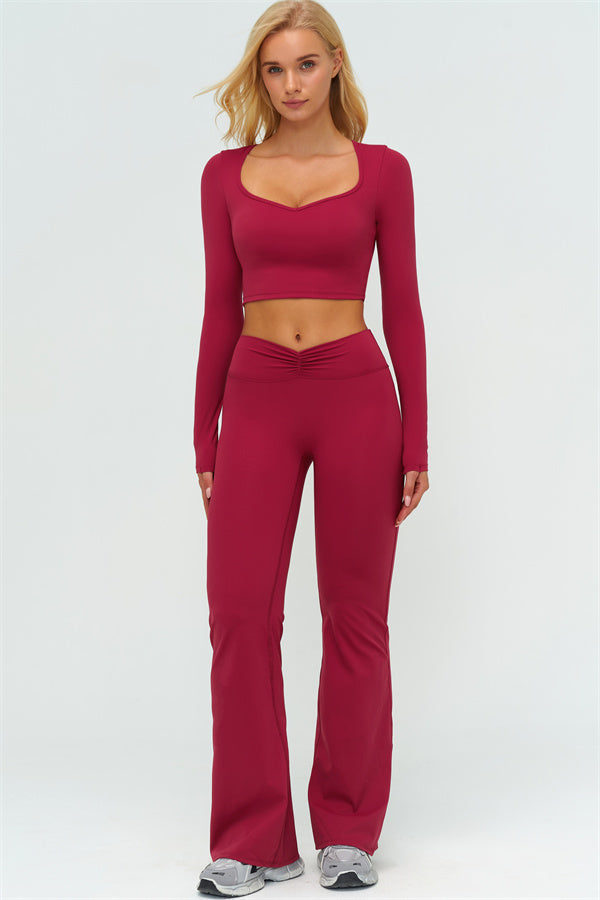 The Lushness Long Sleeve Crop top