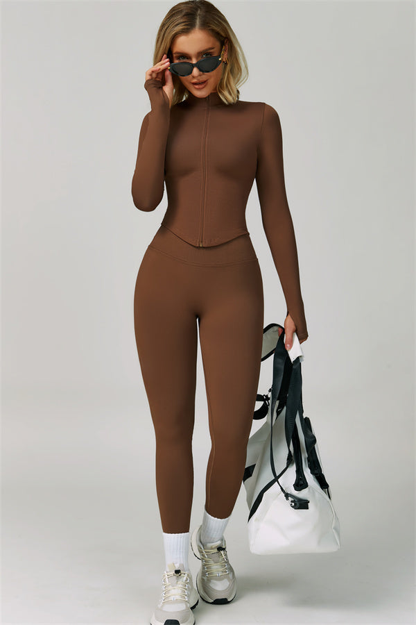 The Empower Jacket Sports Bra Leggings 3-Piece Set