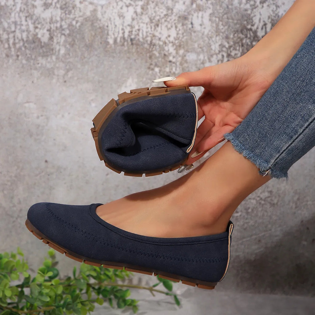 Round Toe Flat Slip-Ons