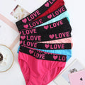 Soft Touch 6-Pack Seamless Bikini Briefs for Women – Colorful Drop Waist Cotton Panties with Stretch Fit & Alphabet Print – Women's Everyday Lingerie & Underwear Essentials for Summer