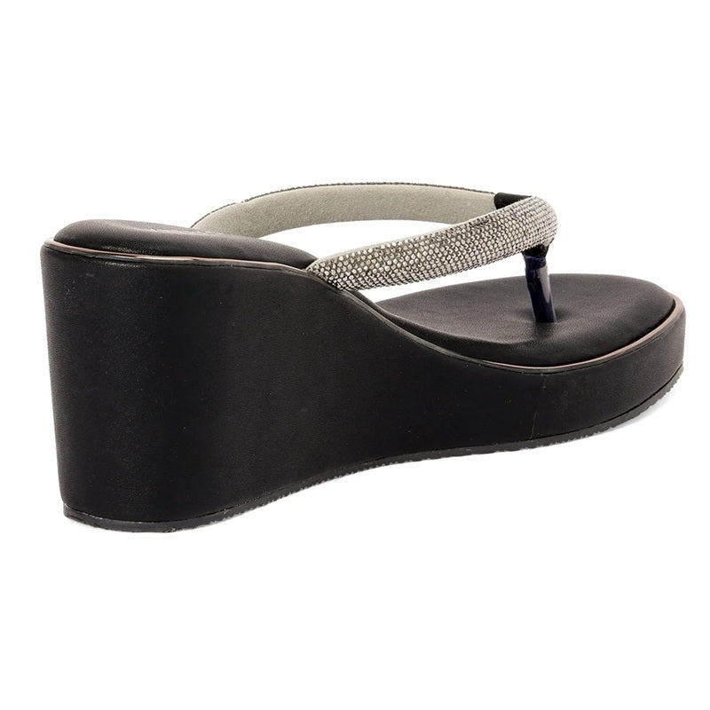 Ivanna – Black Thong Wedges