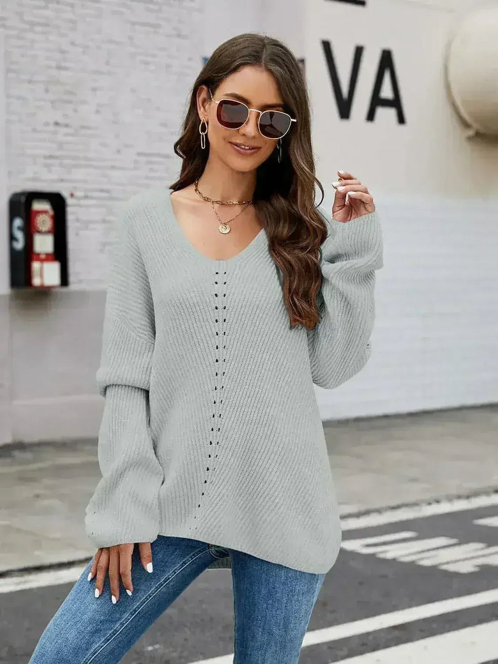 V-Neck Rib-Knit Top - Comfort Women's Shirt | Femstylo