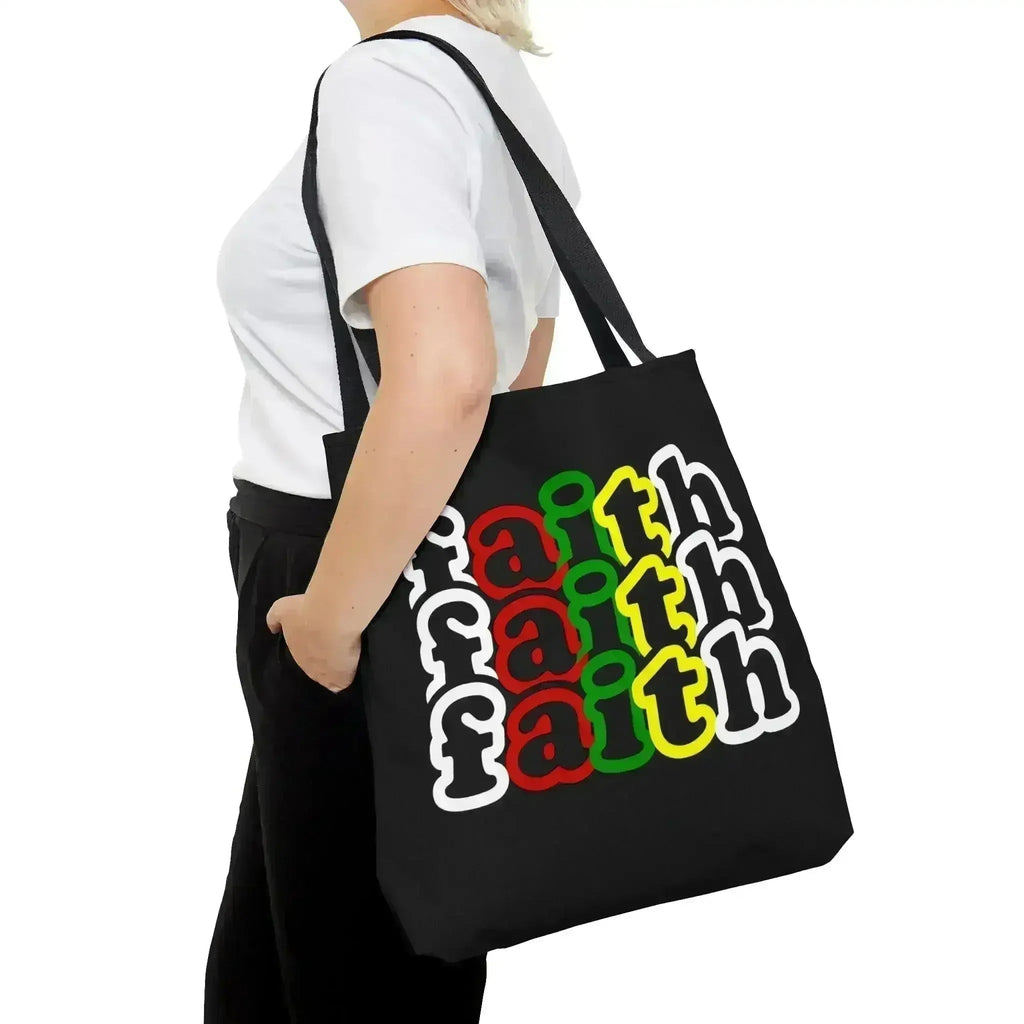 Large Tote Bag Faith Christian Inspiration Biblical Motivation Print