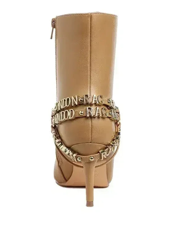 Buckle Harness Stiletto Boots - 3" Heel | Femstylo