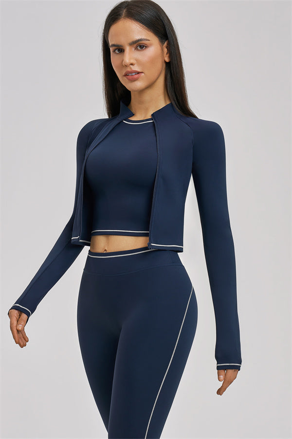 The Unbound Jacket Crop Top Leggings 3-Piece Set
