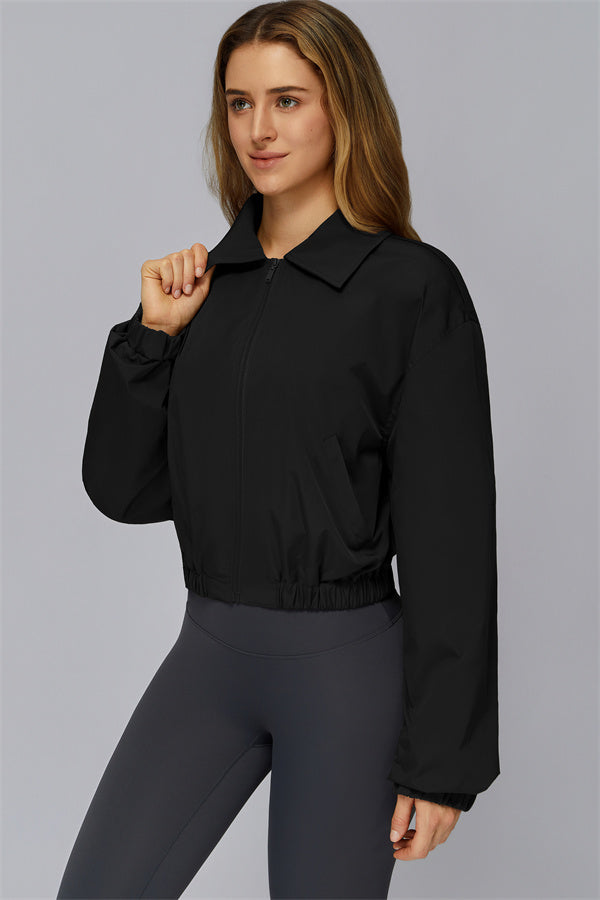 The Elle Form Crop Zip Jacket