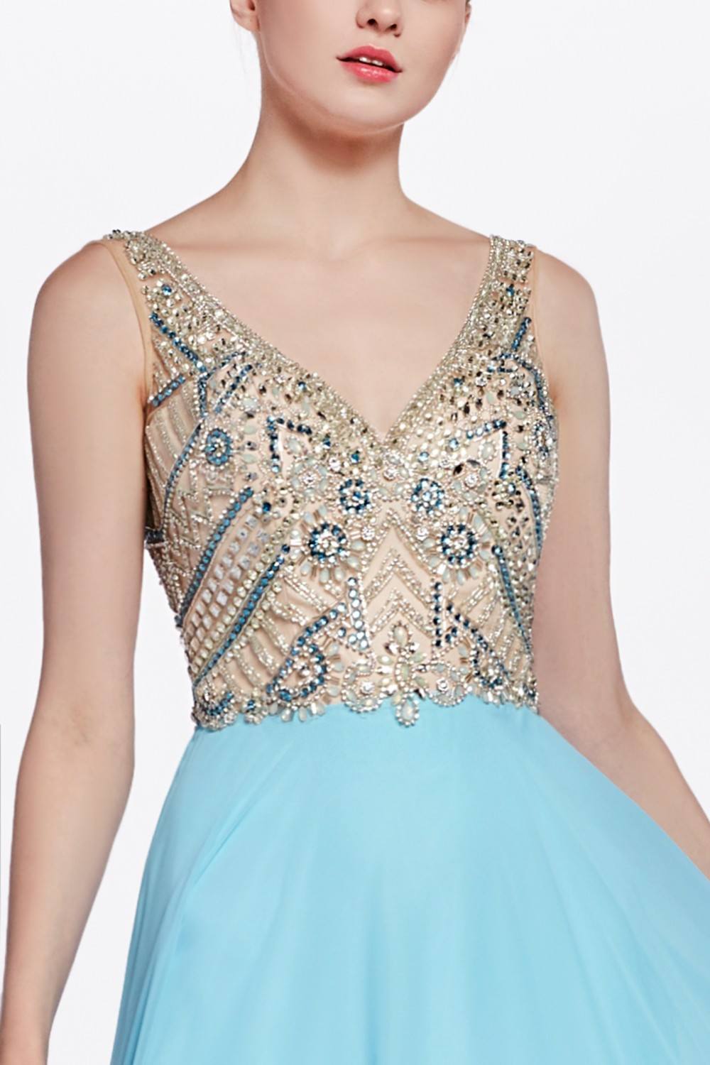 Cinderella Divine 71190 Long Dress Beaded Top Open Back