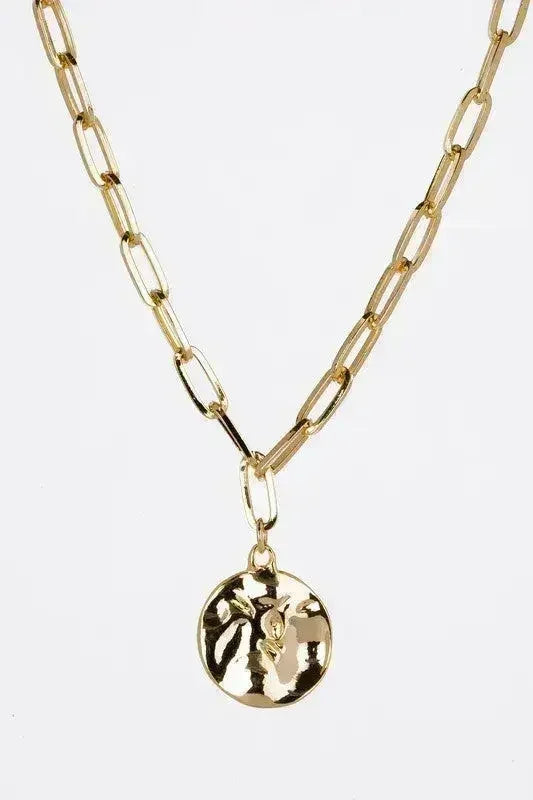 Coin pendant clip chain bracelet and necklace set
